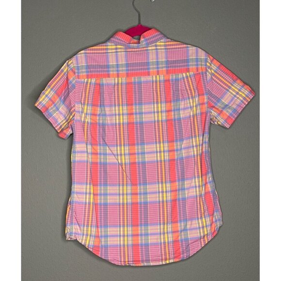 Crewcuts Boys 8 SS Plaid Button Down Collared Dress Shirt - Picture 2 of 8